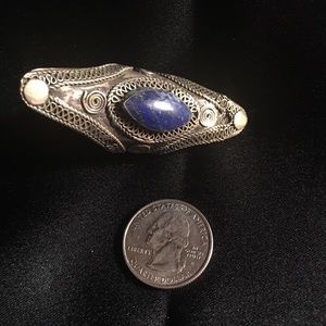 Genuine Lapis gemstone set in Afghan Silver ring